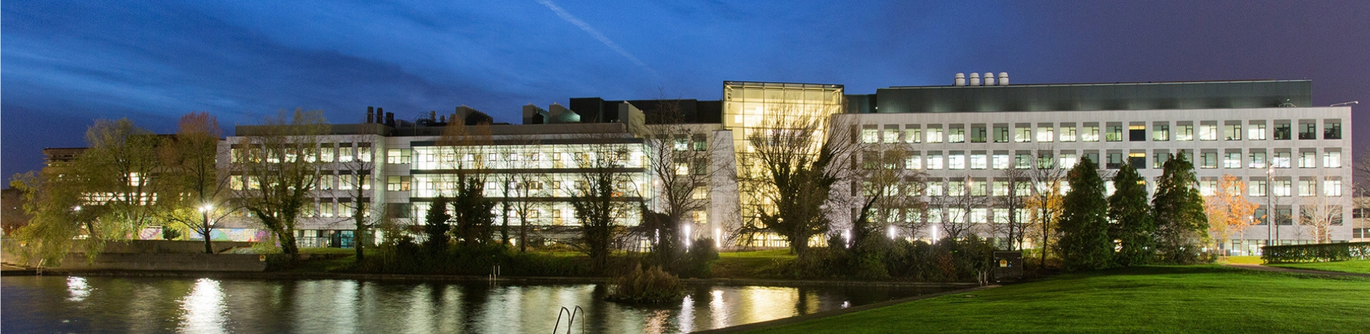 The UCD O'Brien Centre for Science in the evening