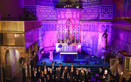 The UCD Choral Scholars perform a Christmas concert at Newman University Church, Dublin