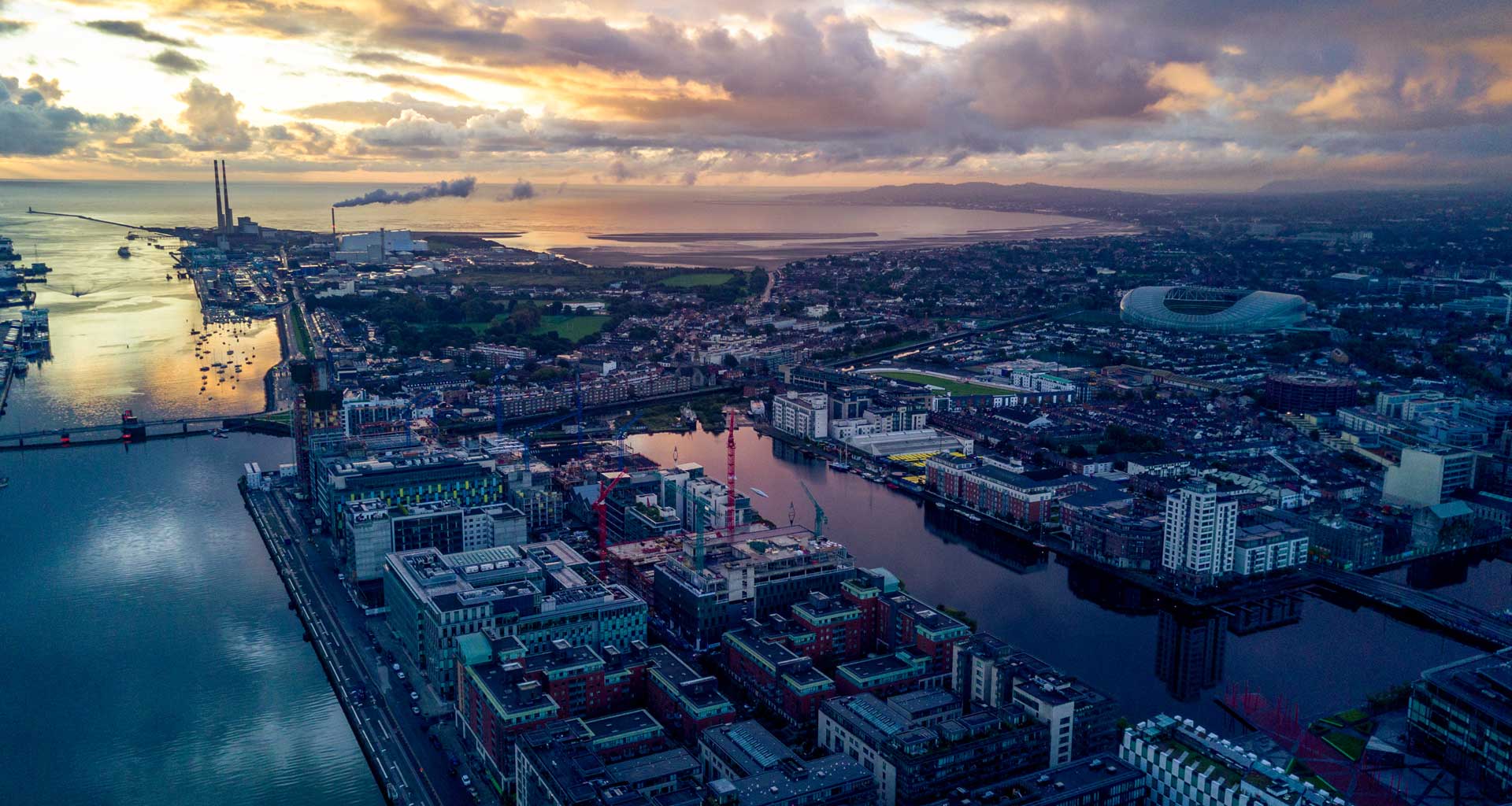 An Aerial View of Dublin City