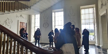 A photograph of Art History MA students on trip to Castletown House, Co. Kildare
