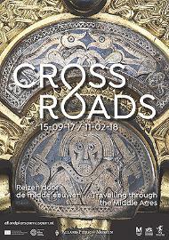 Photograph of book cover: the front cover of 'Crossroads'