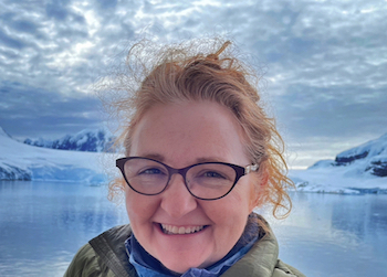Dr Niamh Shaw in Antarctica