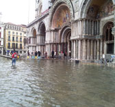 Storm surge in Venice