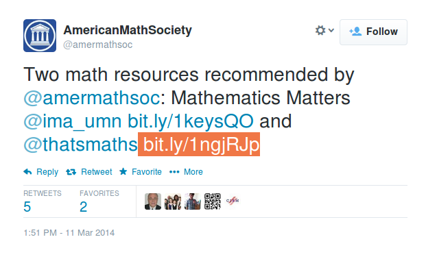 American Mathematical Society Tweet