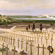 'The Cemetery, Etaples' - Sir John Lavery (RA RSA), 1919. © Imperial War Museum
