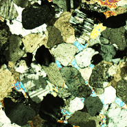 Image of Corrib gasfield sandstone taken under the microscope