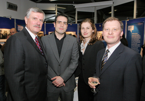 Pictured at the exhibition: Ambassador of the Czech Republic Josef Havlas, James Stafford, Helena Maskova & Josef Symcek