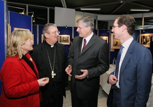 Pictured at the exhibition: Jean Brennan, Archbishop Dermot Martin, Ambassador of the Czech Republic Josef Havlas and Dr Derek Hutcheson