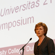 President of Ireland, Mary McAleese speaking at the Universitas21 symposium - Strategic Partnerships with the Developing World