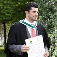 Graduation day for Irish international rugby player