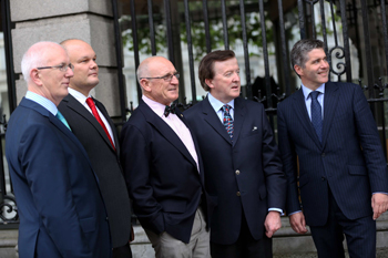 Picturd at the launch: (L-R) Barry O’Leary, Chief Executive, IDA Ireland; Professor Peter Clinch, UCD Vice-President for Innovation; Dr Peter Farrell, founder, chairman and CEO, ResMed; Minister John Perry TD and Dr Conor Hanley, Managing Director, ResMed Ireland.