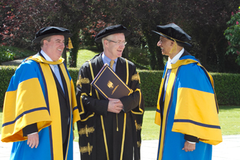Pictured with Dr. Hugh Brady, President UCD were left; Tom Lynch Prof Charlie Serhan