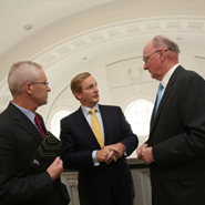 Pictured at the launch: Dr Hugh Brady, President of UCD; An Taoiseach, Enda Kenny TD; and David O'Reilly, CEO of Chevron