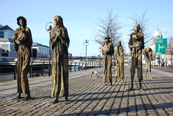 Famine, Custom House Quay, Dublin. Artist: Rowan Gillespie. Commissioned by: Norma Smurfit (donated to Irish government)