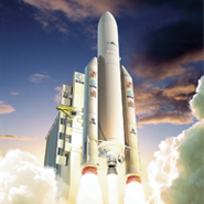 European Space Agency contracts UCD engineers to reduce vibrations in future space rockets - Artists’ impression of ESA’s Ariane 5 (copyright: ESA-D. Ducros)