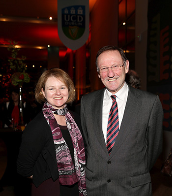 Pictured (l-r): Ms Aine Gibbons, UCD Vice-President for Development, and Mr Michael McNulty, Chairman, UCD Foundation