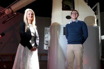 Pictured above: Lauren McKeown, Trinity College Dublin and Conor O'Toole, UCD
