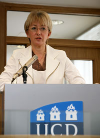 Mary Hanafin TD, Minister for Education and Science speaking at the official opening of the UCD St Vincent’s Genome Resource Unit