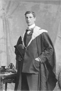 Photo of Eamon de Valera - B.A. Royal University, October 1904