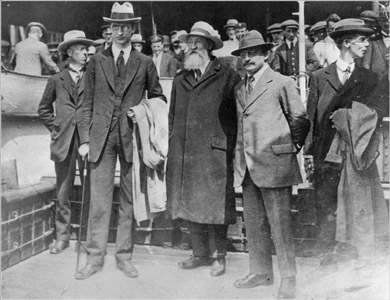 Photo of Eamon de Valera At Holyhead, July 1921, en route to Downing Street