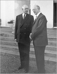 Photo of Eamon de Valera With General Charles de Gaulle, June 1969