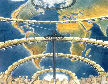 An artist's impression of Richardson's forecast factory (thanks to Francois Schuiten for permission to reproduce image)