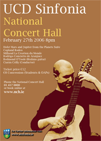 Poster for UCD Sinfonia at the National Concert Hall