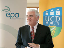 Pictured at the launch of the Urban Environment Project, Minister for the Environment, Heritage and Local Government, Dick Roche