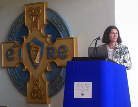 Professor Cecily Kelleher, Head of UCD School of Public Health and Population Science speaking at the launch 