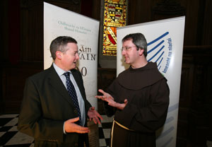 Dr John Cafferty, Director UCD Mícheál Ó Cléirigh Institute and Caoimhin O'Laoide OFM, Provincial, Order of Franciscans in Ireland