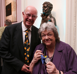 As part of a series of events to mark UCDs departure from Earlsfort Terrace after 124 years, UCD hosted a Concert of Music and Literature at the National Concert Hall on 17 May 2007.  Pictured at the concert - UCD graduate Meave Binchy who was awarded the UCD Foundation Day Medal at the event and her husband Gordon Snell