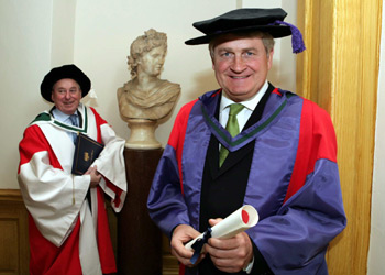 Dr Maurice Manning & Denis O’Brien (right) at honorary conferring ceremony, Newman House, Dublin 