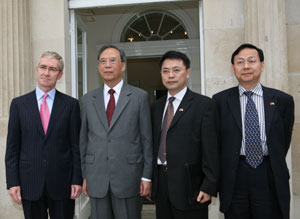 Pictured at the official launch of the UCD Confucius Institute for Ireland: Dr Hugh Brady, President, UCD; H.E. Mr Zeng Peiyan, Chinese Vice- Premier; Dr Liming Wang, Director of the UCD Centre for Chinese Studies, and Mr Zhang Xinseng, Chinese Ambassador to Ireland