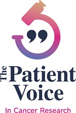 Patient voice in cancer research logo and UCD crest
