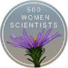 Image of flower, logo for 500 Women Scientists