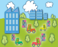 Illustration for a proposed web site for UCD Computer Science dealing with cloud computing and sustainability