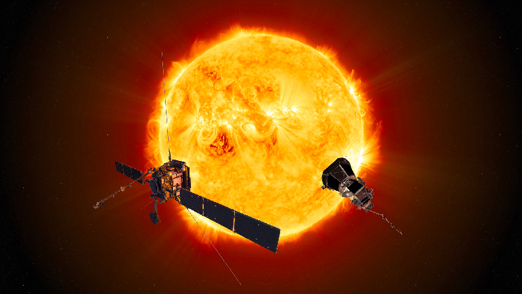 Solar Orbiter and Parker Solar Probe (Solar Orbiter: ESA/ATG medialab; Parker Solar Probe: NASA/Johns Hopkins APL)