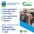 UCD Agricultural Extension and Innovation  opportunities