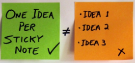 one-idea-per-note-postits