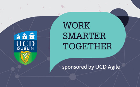 ucd crest and work smarter together logo