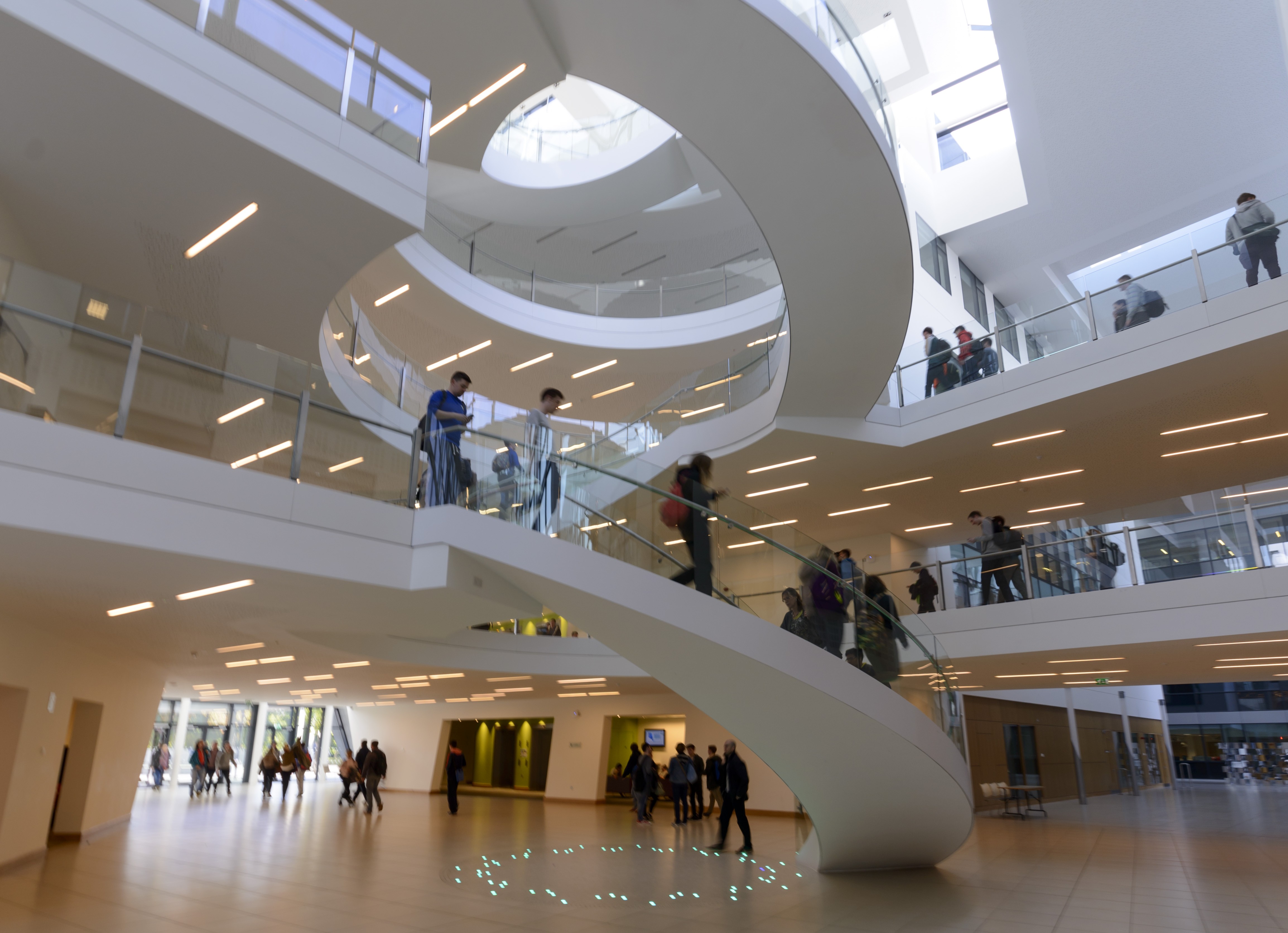Image of the main stairwell in the UCD Science building