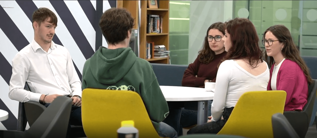 Students engaging in a Mentoring Circle