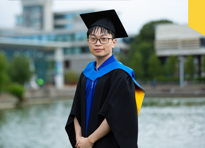 Chen Chen on the day of his conferring ceremony at the UCD Belfield campus