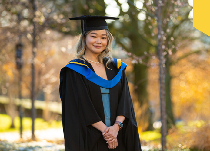 Valetha Fladrich at her UCD graduation