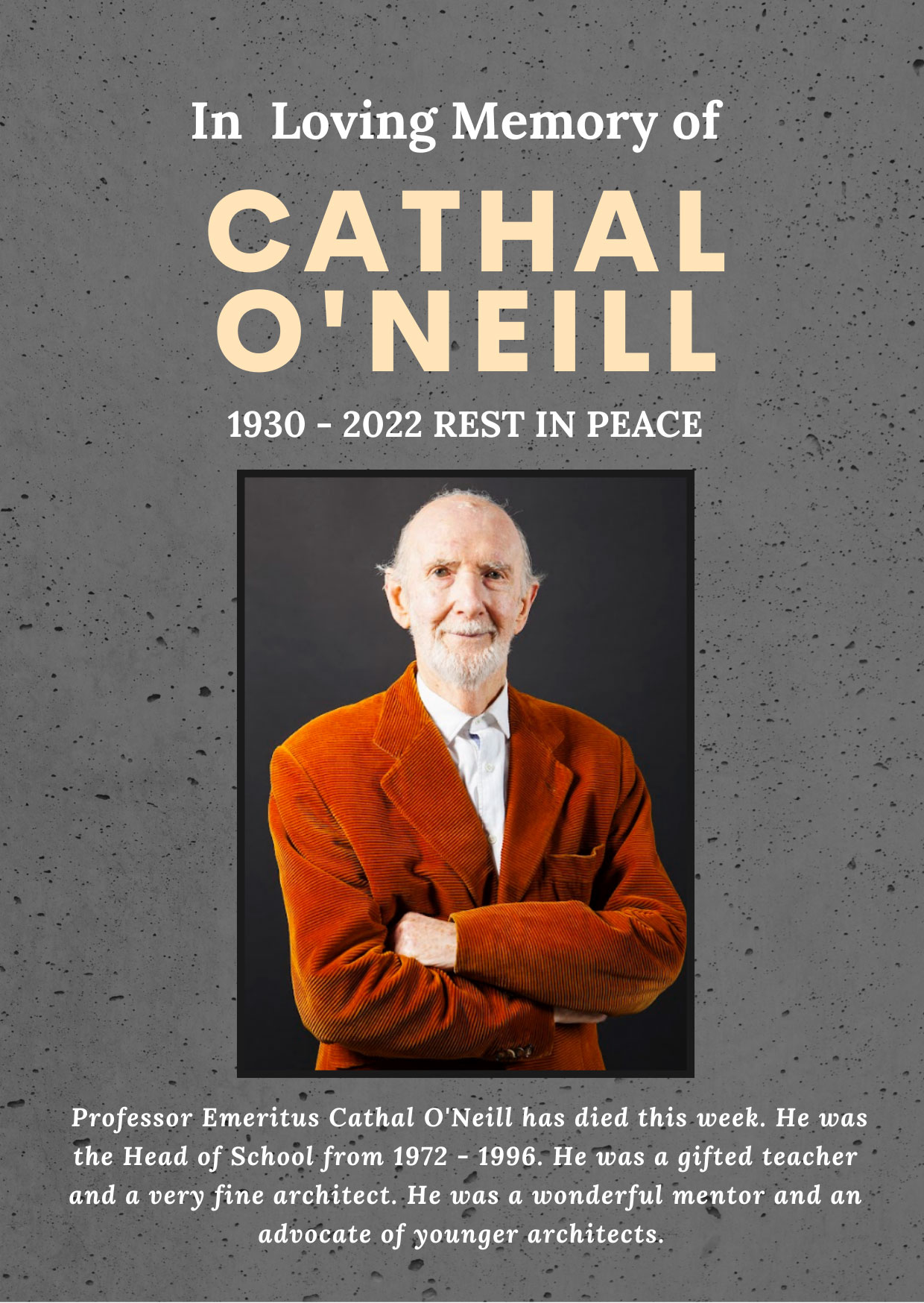 Cathal O\'Neill Obituary