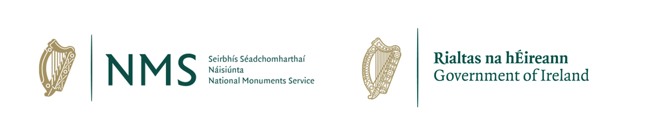 Logo for National Monuments Service and the Government of Ireland