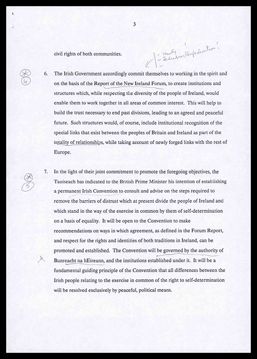 Downing Street declaration Draft