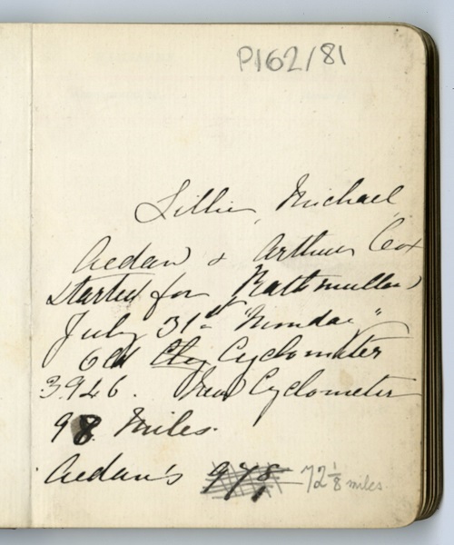 Cox Family Cycling Register - page 1