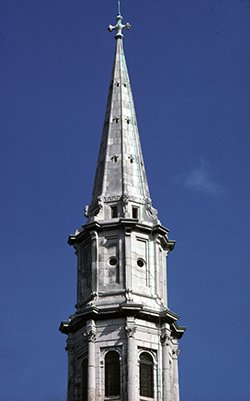 Photo of St George (C. of I.), Hardwicke Place: spire (upper stage)