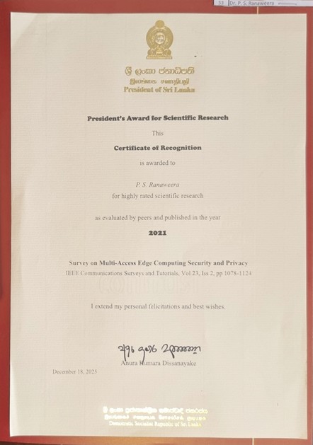 Certificate of recognition